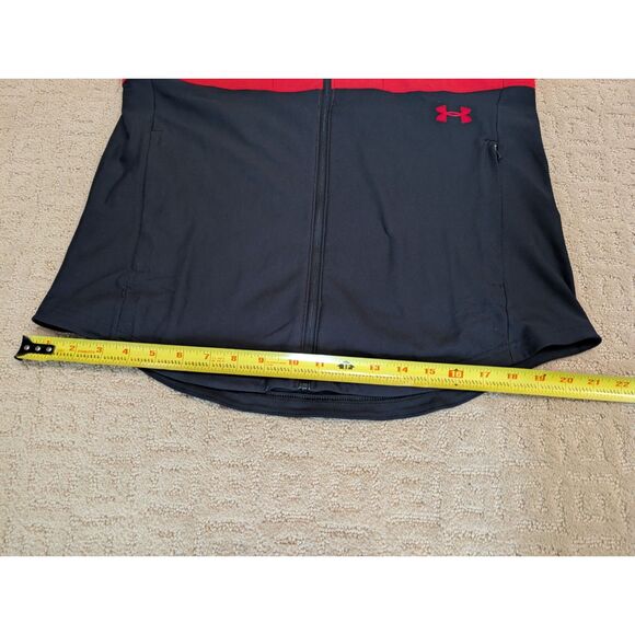 Under Armour Vest Men Large Red Black Vanish Hybrid Full Zip Golf Athletic - Picture 6 of 9